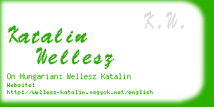 katalin wellesz business card